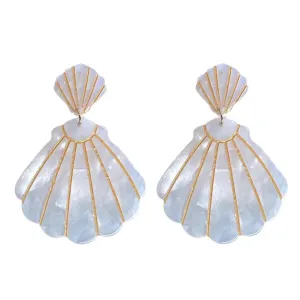 White Tortoise Shell Earrings