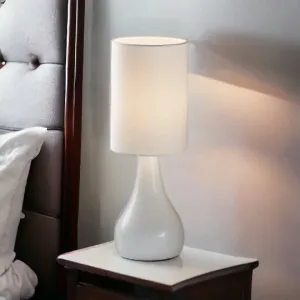 White Touch Teardrop Table Lamp