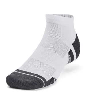 White - UA Performance tech 3-pack low cut socks