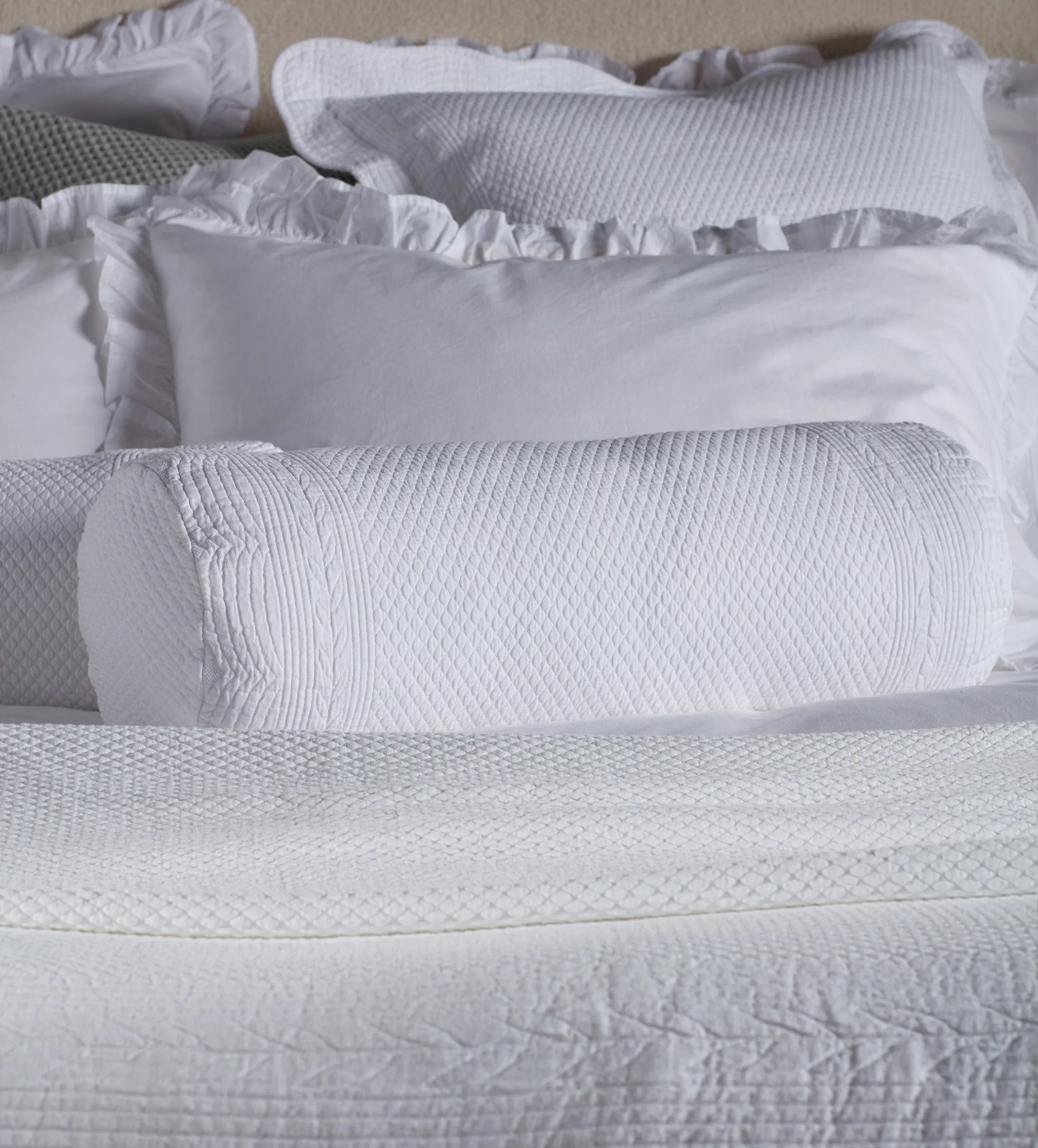 White Verity 100% Cotton Cushion Covers