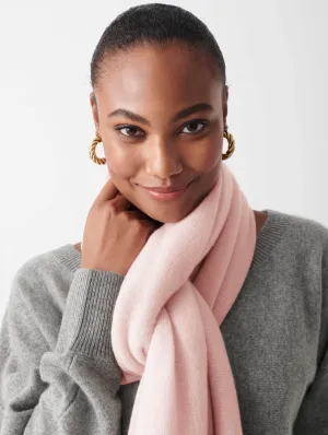 White   Warren - Cashmere Scarf in Blush Heather