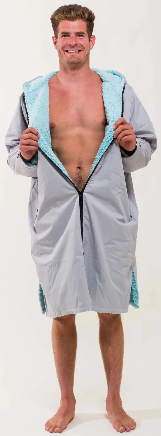 White Water Pro Changing Robe Grey Outer-Shell, Blue Lining Large