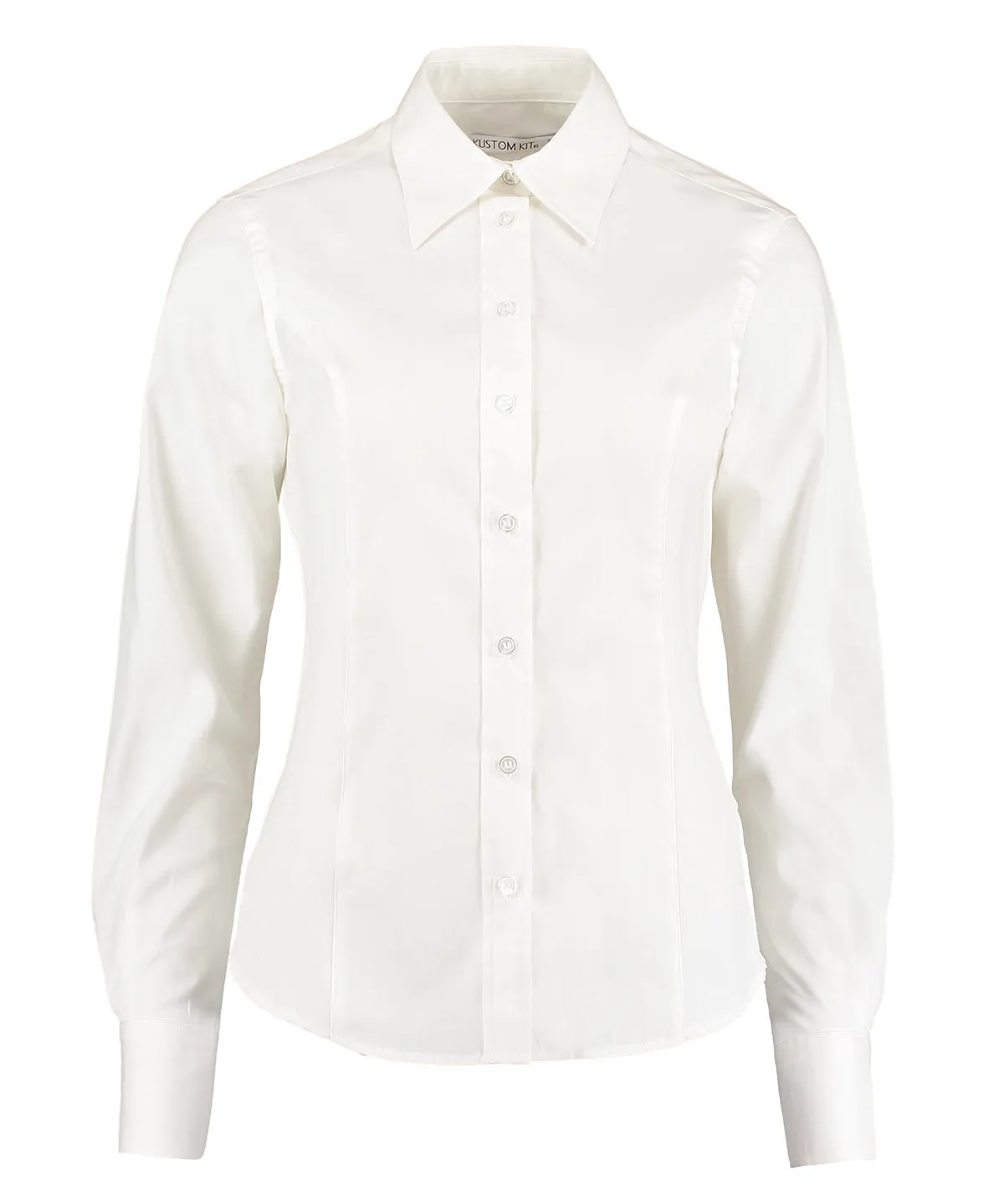 White* - Women's corporate Oxford blouse long-sleeved (tailored fit)