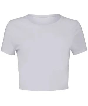 White - Women's polycotton crop tee