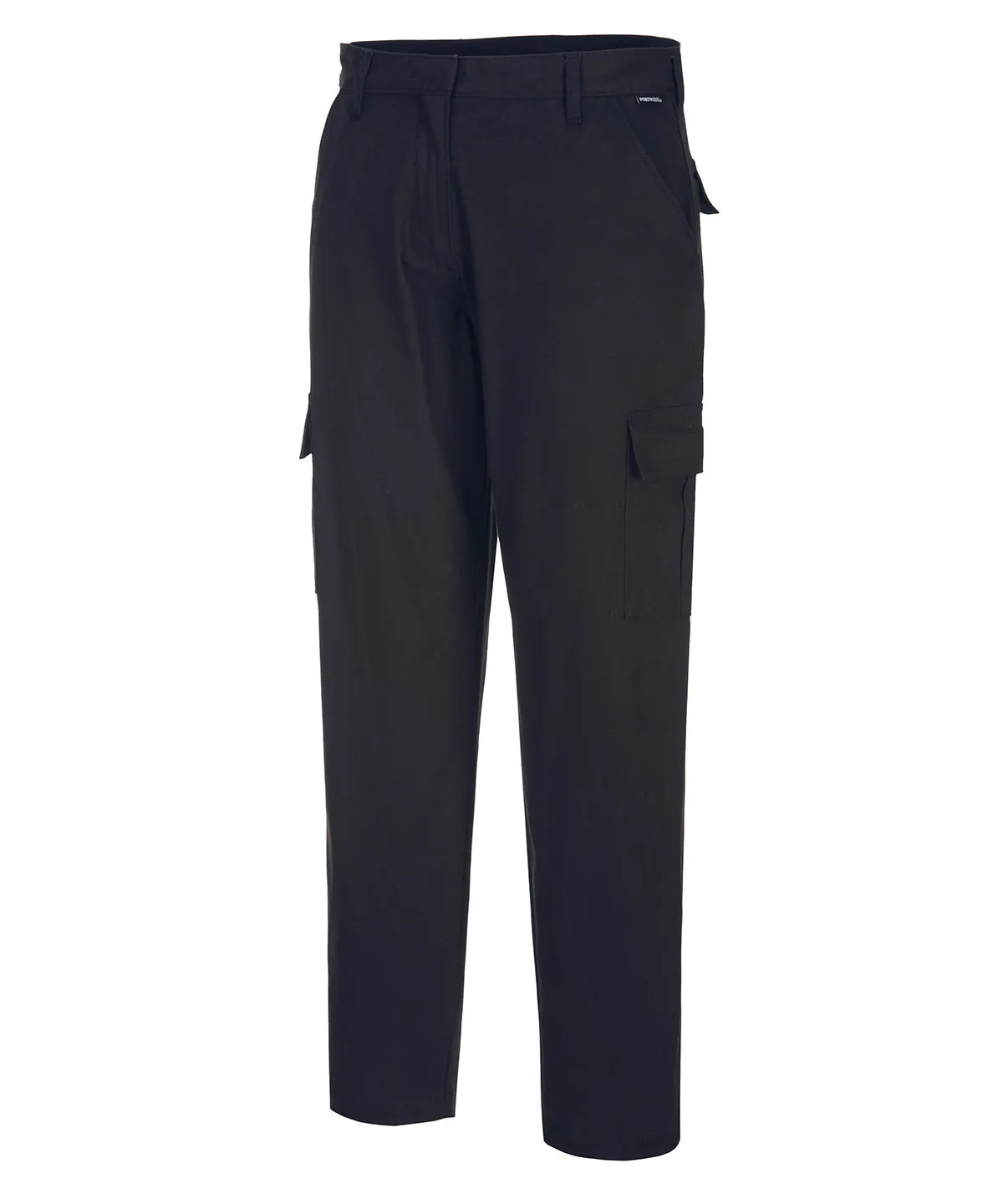 White - Women's stretch cargo trousers (S233) slim fit