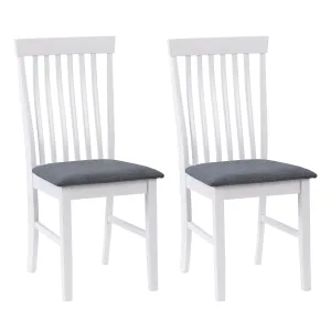 White Wooden Chairs, Set of 2