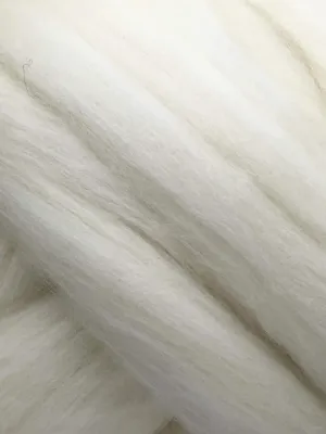 White Wool Top Roving Fiber Spinning, Undyed Wool Roving, Wool For Spinning, Wool For Felting, Wool For Chunky Knit Blanket