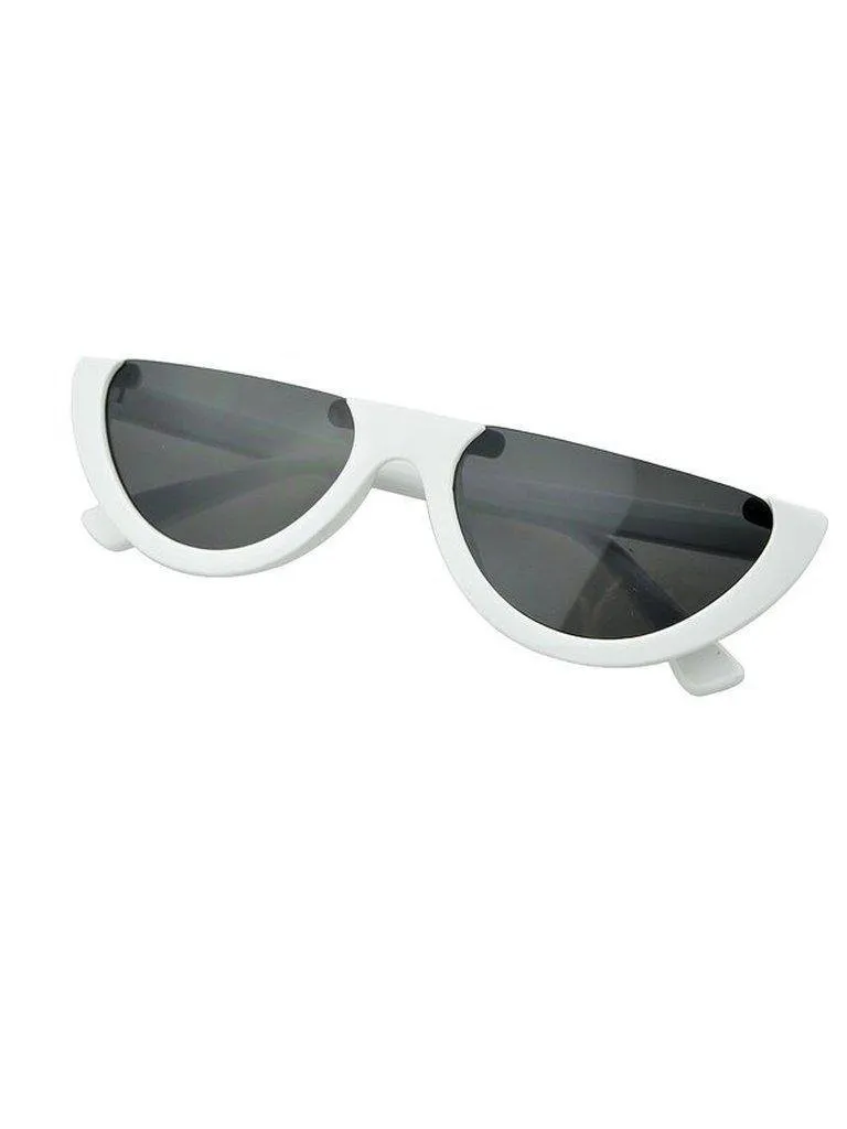 Whitegray Half-Frame Sunglasses