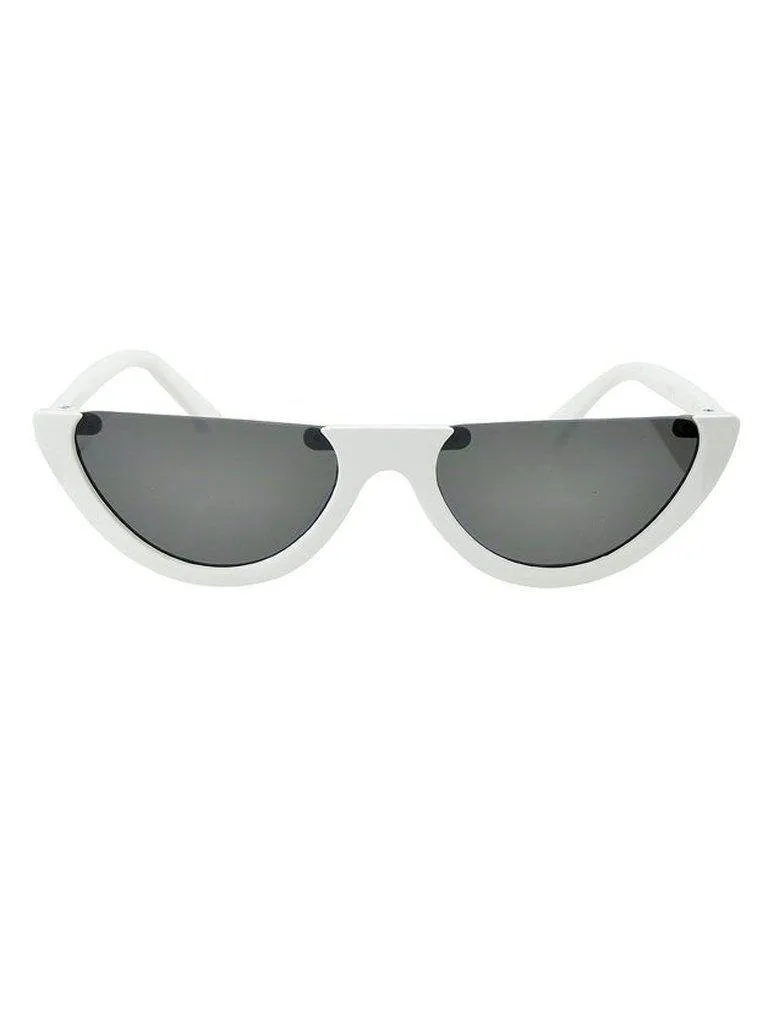 Whitegray Half-Frame Sunglasses