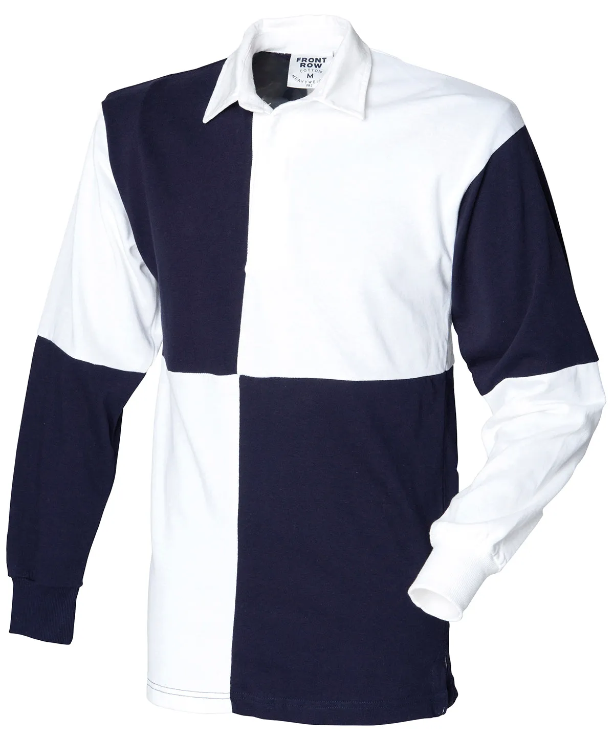 White/Navy (White collar) - Quartered rugby shirt