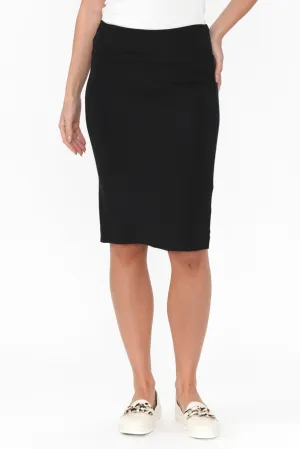 Whitney Black Bamboo Tube Skirt