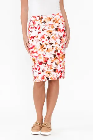 Whitney Pink Floral Bamboo Tube Skirt