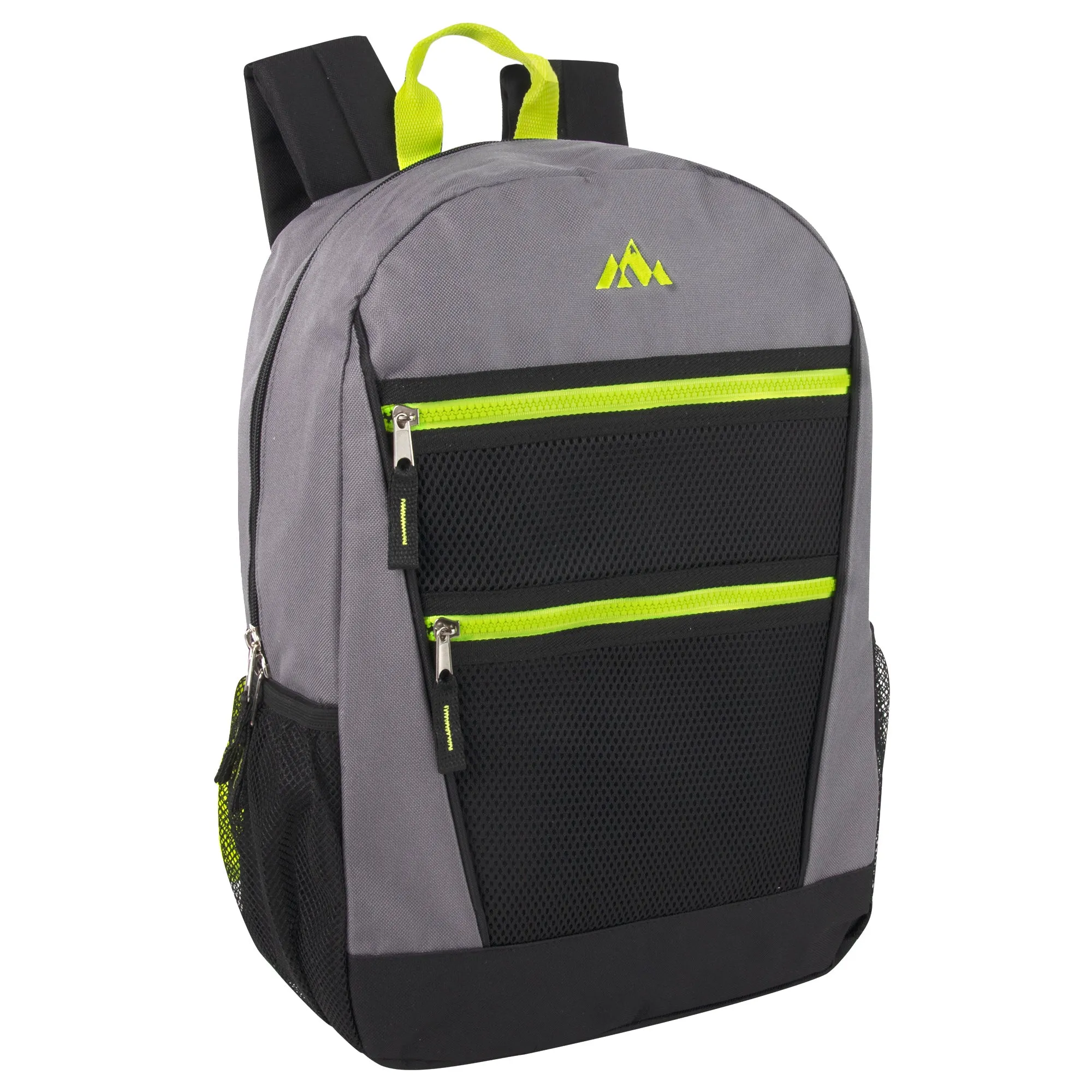 Wholesale 43cm Double Front Zippered Backpacks 20L Capacity - 3 Colours