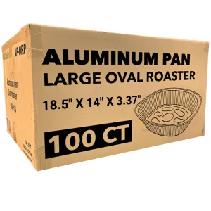 *WHOLESALE* Disposable Durable Large Oval Turkey Roaster Pans |100 ct/case