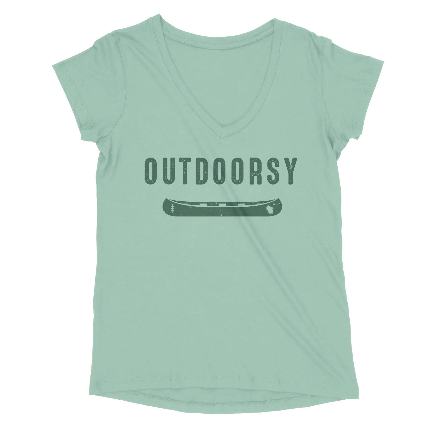 WI134 Outdoorsy Women’s Perfect Tri V-Neck Tee