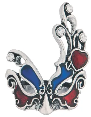 Wicked Gems Venetian Mask Ring Costume Jewelry Accessory