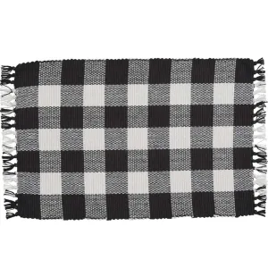 Wicklow Check Black & Cream Yarn Placemat