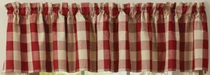 Wicklow Garnet Red Valance Curtains