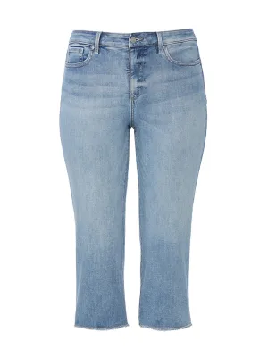 Wide-Leg Coheed Wash Fray Hem Jeans