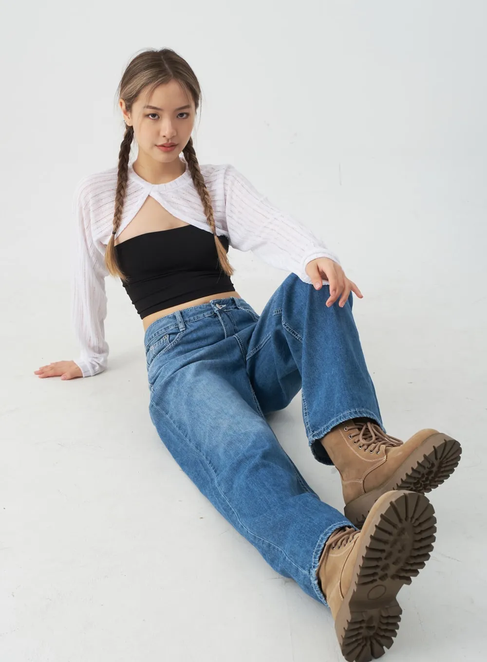 Wide Leg Denim Pants CJ13