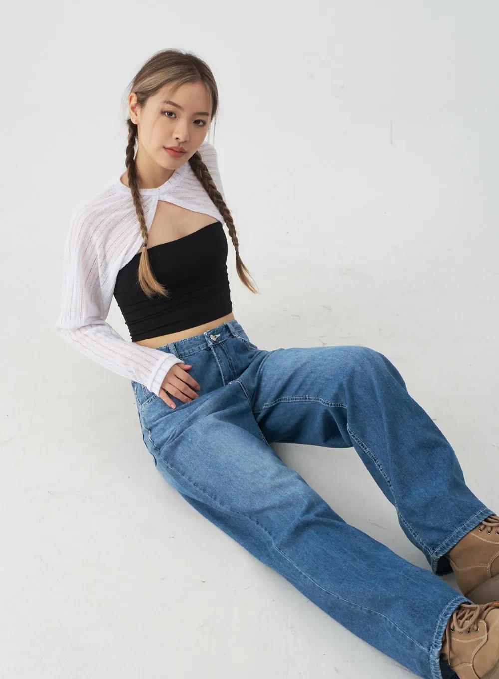 Wide Leg Denim Pants CJ13