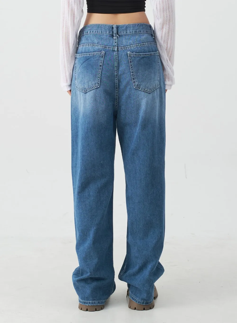 Wide Leg Denim Pants CJ13