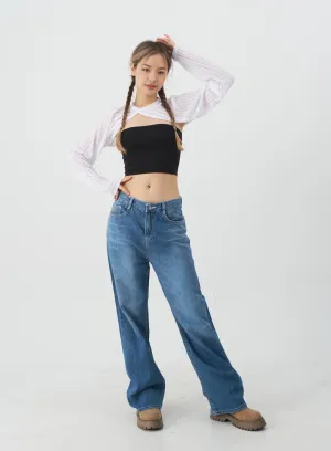 Wide Leg Denim Pants CJ13