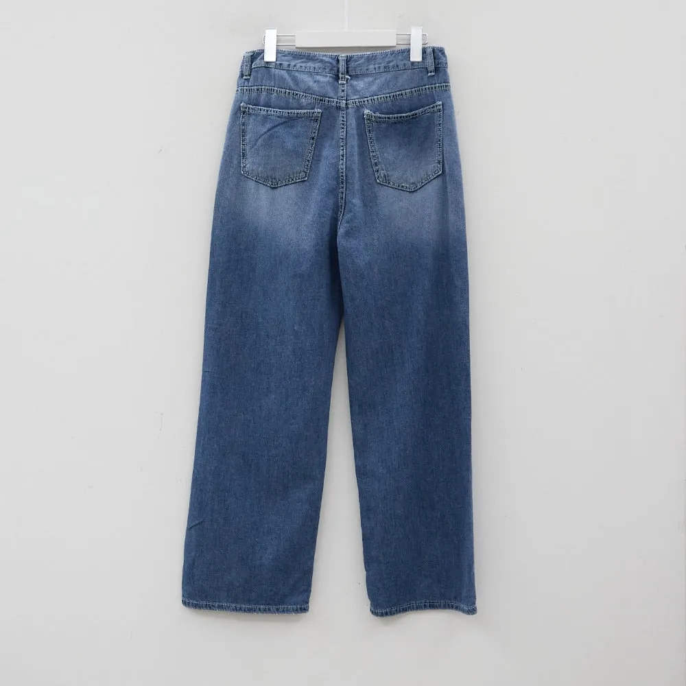 Wide Leg Denim Pants CJ13