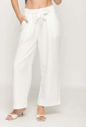 Wide Leg Pant  in White