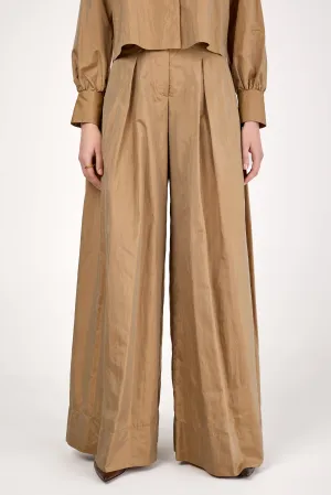 Wide Leg Trouser in Camel