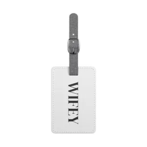 Wifey Saffiano Polyester Luggage Tag, Rectangle