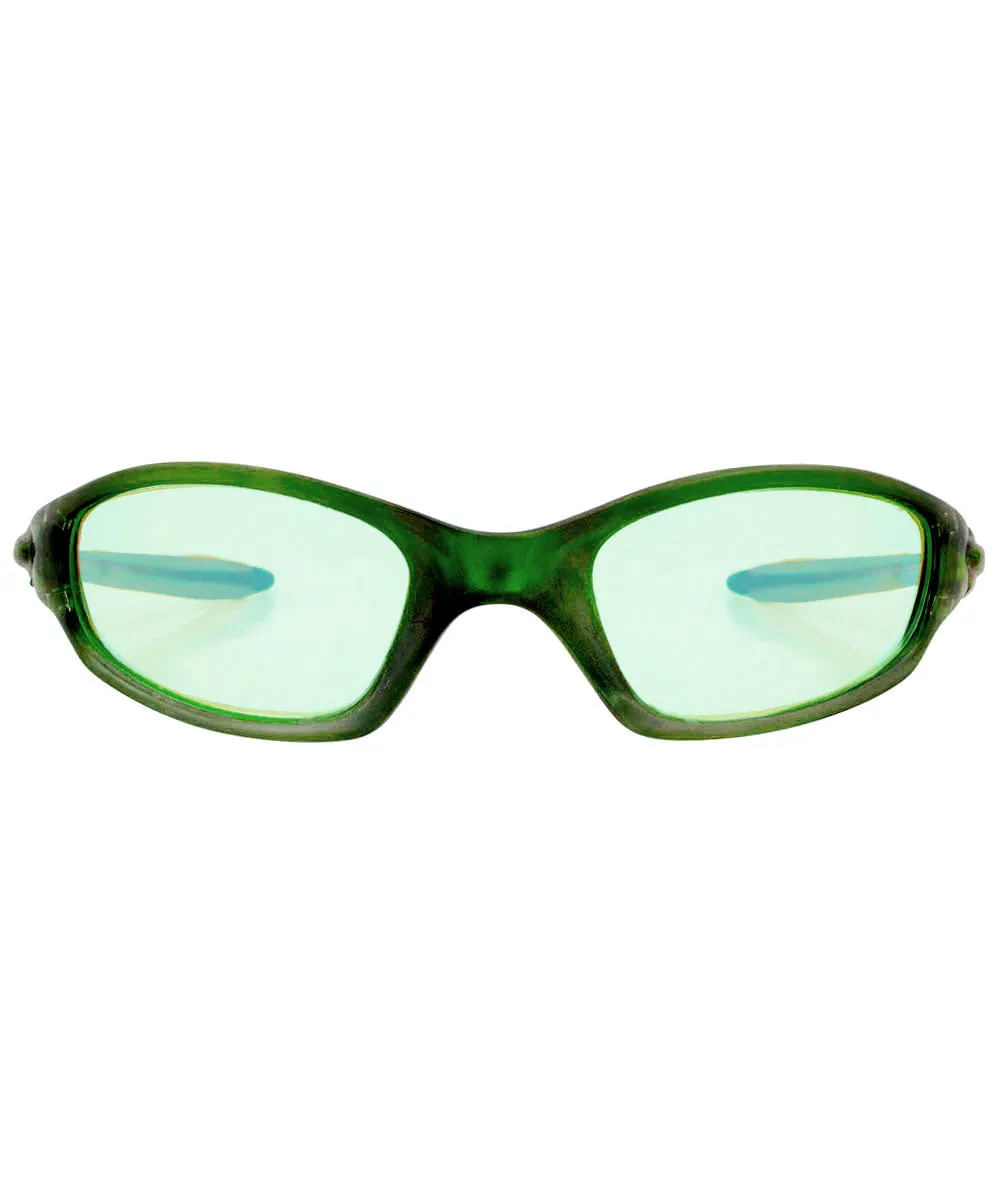 WIKKETTY Green Sports Sunglasses