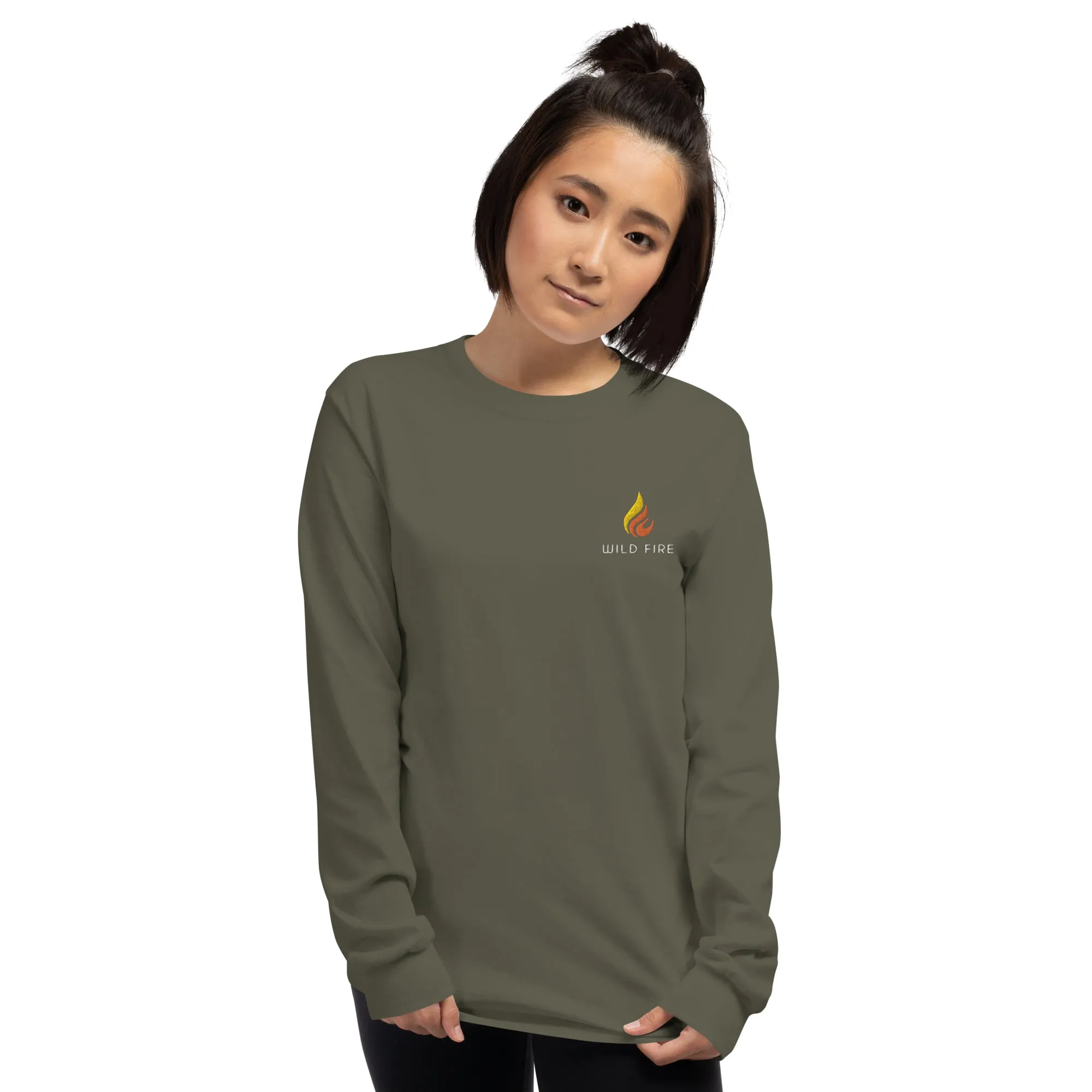 Wild Fire Embroidered Logo Long Sleeve Shirt