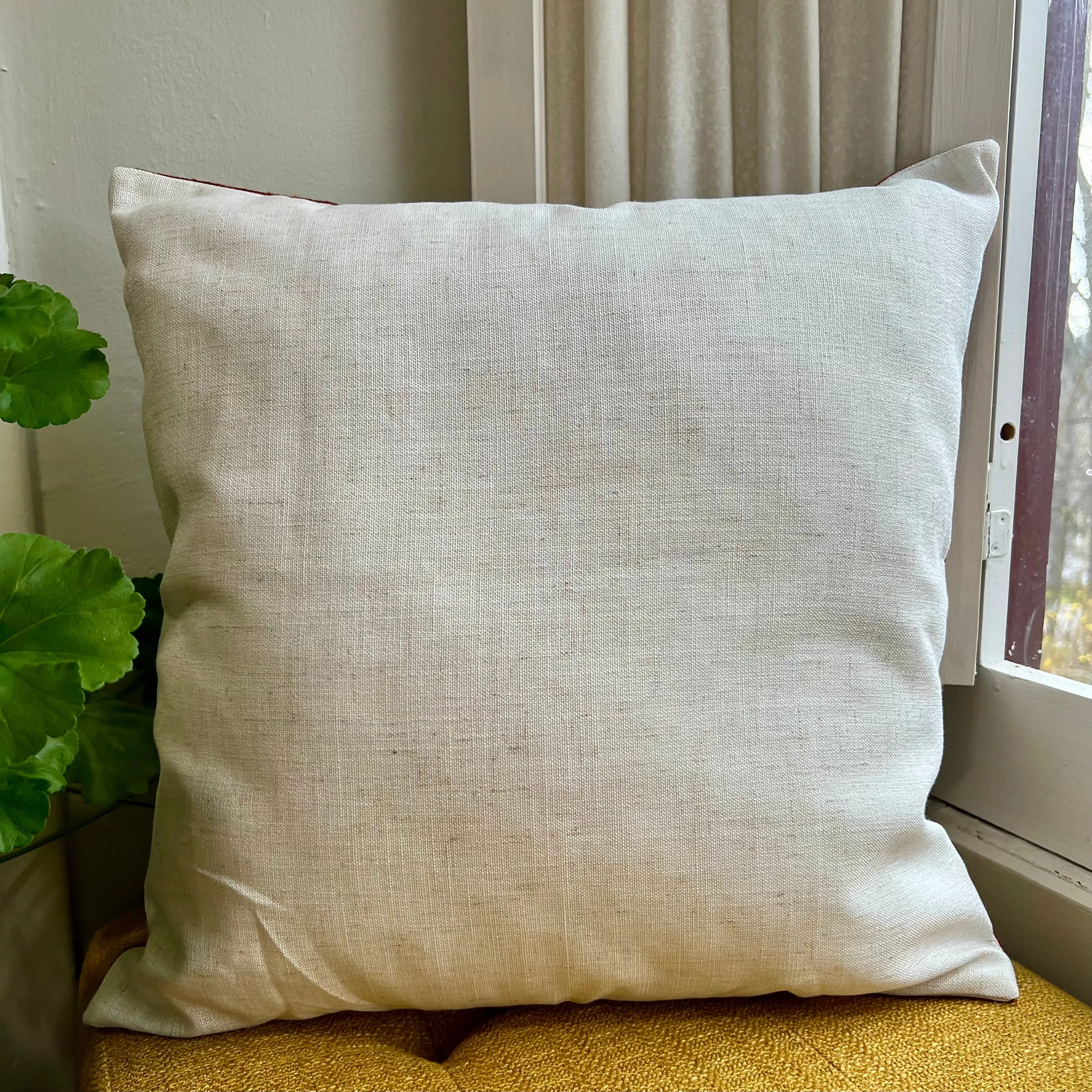 Wild Poppy Embroidered Pillow Cover