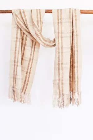 Wild Silk Scarf Natural   Sun Bleached, Small