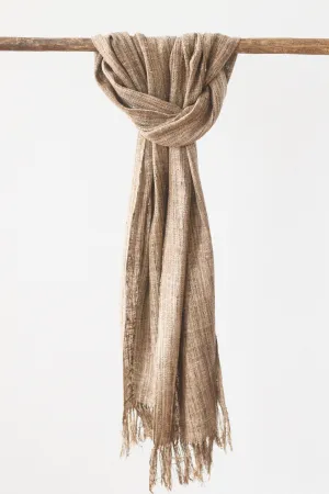 Wild Silk Scarf, Natural