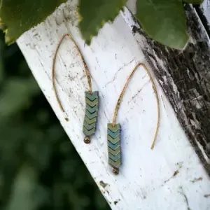 Wild Spirit Teal Arrow Earrings