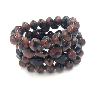 Wild Spotted Stack and Stretch Bracelet Set