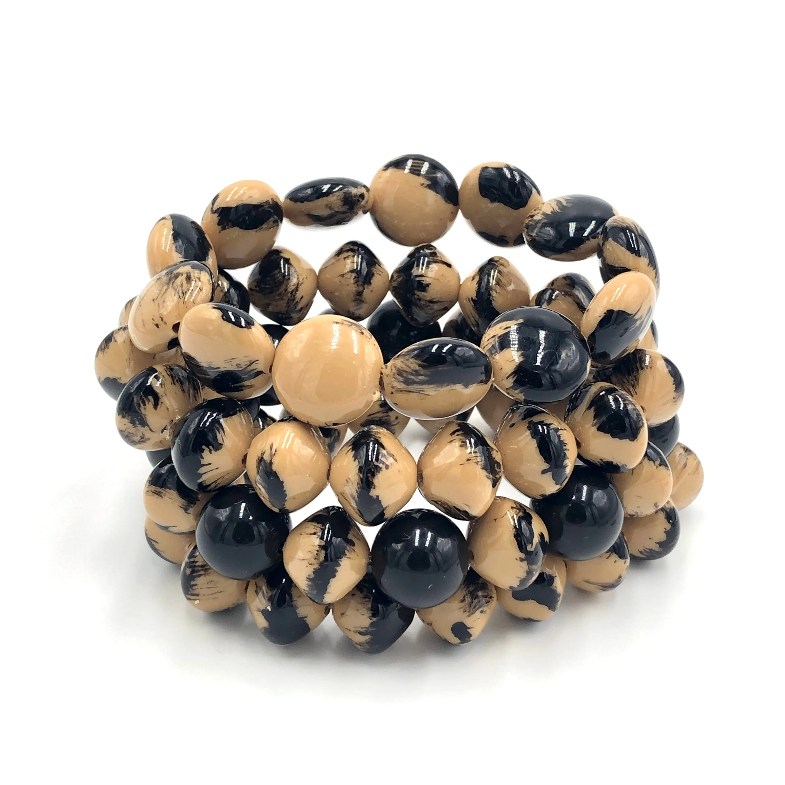 Wild Spotted Stack and Stretch Bracelet Set