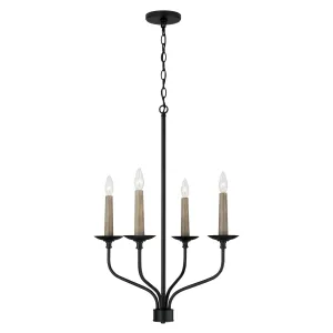 Wilder 4-Light Chandelier in Matte Black