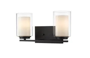 Willow 2-Light Vanity in Matte Black