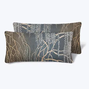 Willow Metallic Velvet Pillow, Set of 2