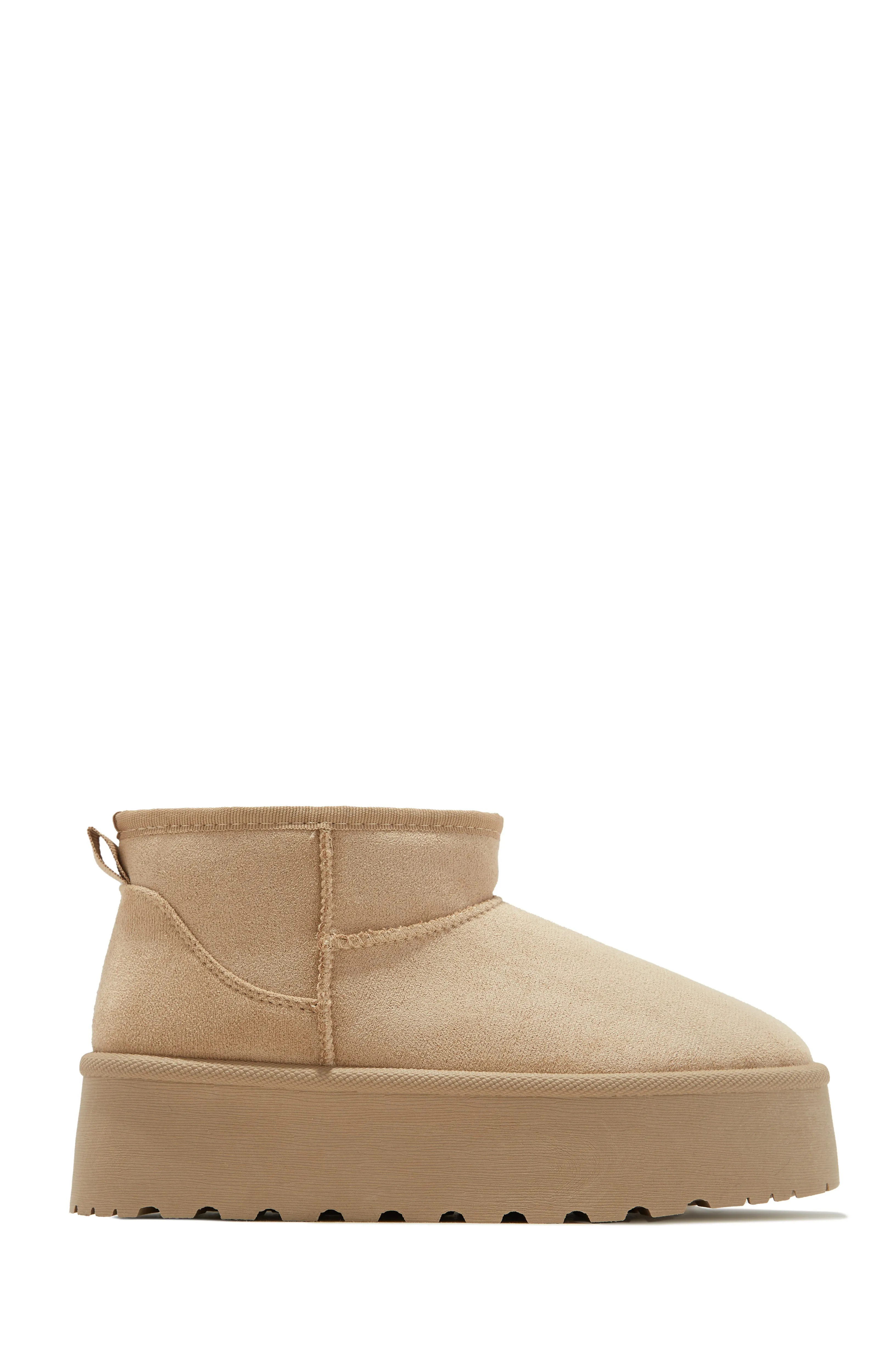 Willow Platform Ankle Boots - Nude