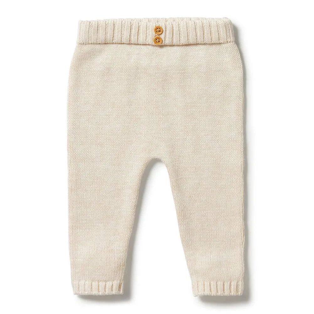 Wilson Frenchy Knitted Leggings - Sand Melange (3-6 Months, 6-8 Kg)