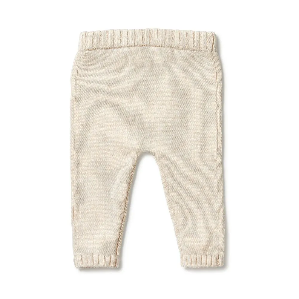 Wilson Frenchy Knitted Leggings - Sand Melange (3-6 Months, 6-8 Kg)