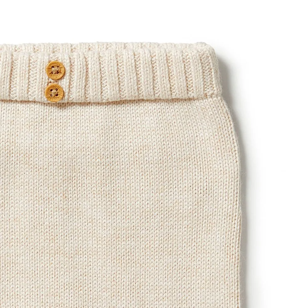 Wilson Frenchy Knitted Leggings - Sand Melange (3-6 Months, 6-8 Kg)