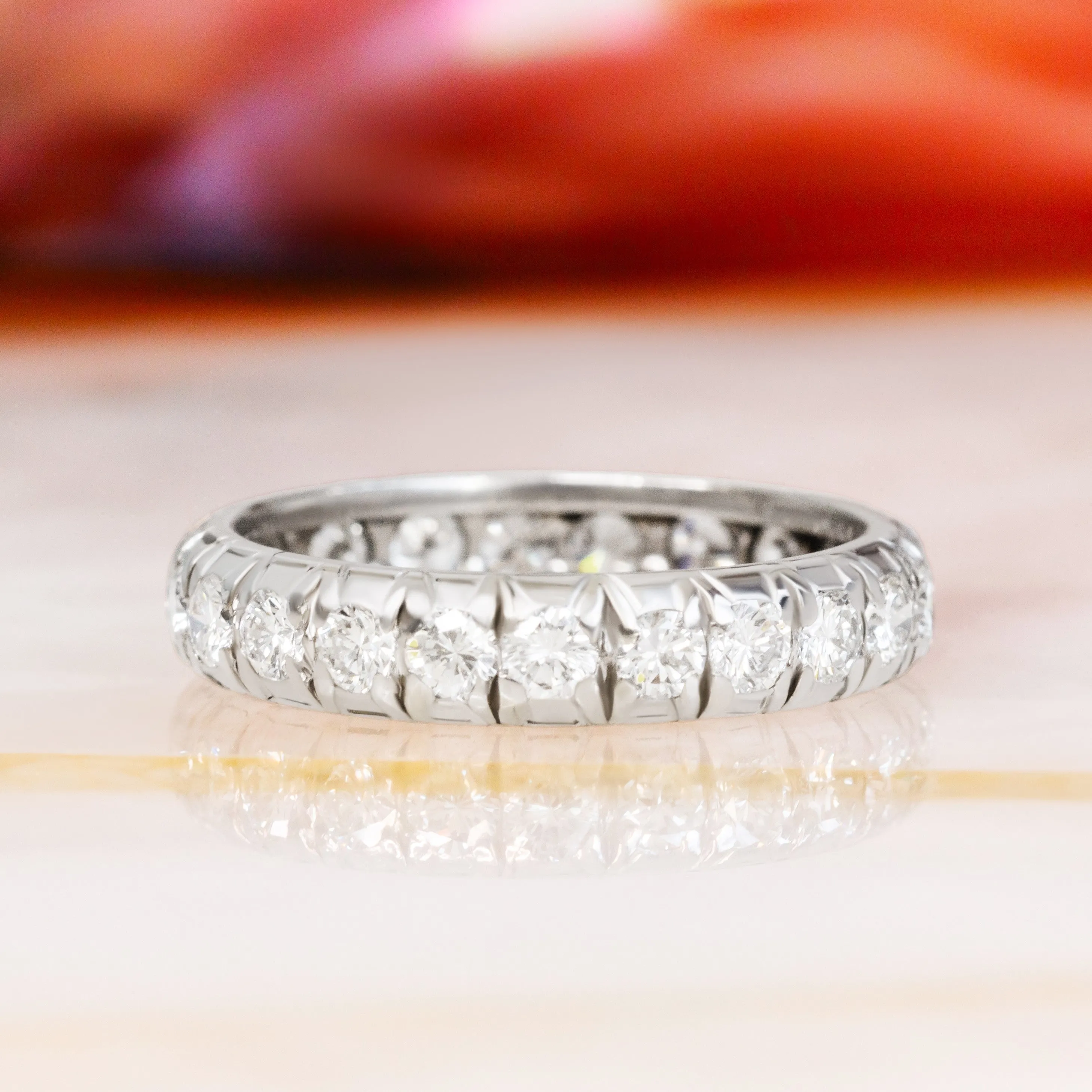 Wind Light Eternity Natural Round cut Diamond Wedding Band