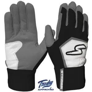 Winder Series Batting Gloves - Graphite/Black & White