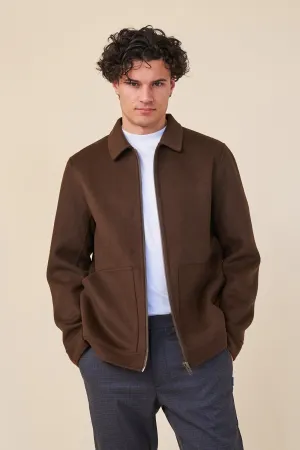 WINDSOR WOOL JACKET - WALNUT