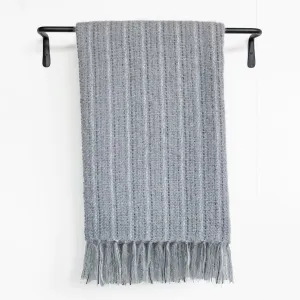 Windswept Fog Handwoven Multi-Fiber Throw